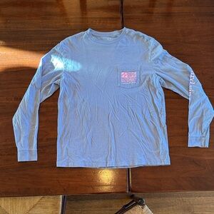 Vineyard Vines Light Blue Shirt - Breast Cancer Theme